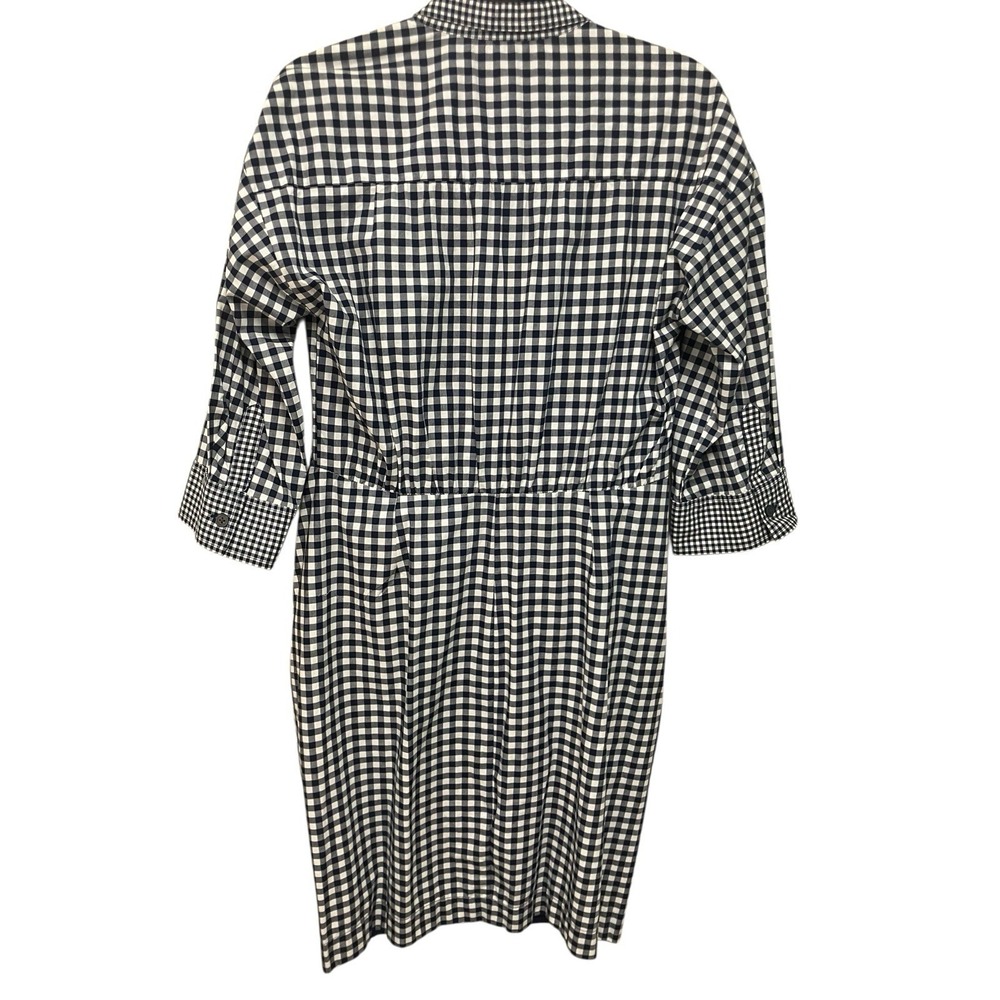 Gap Sarah Jessica Parker Coastal Beachy Navy White Gingham Check Dress Medium‎ - Picture 4 of 11